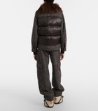 Moncler Grenoble Faite shearling-trimmed virgin wool down ski jacket
