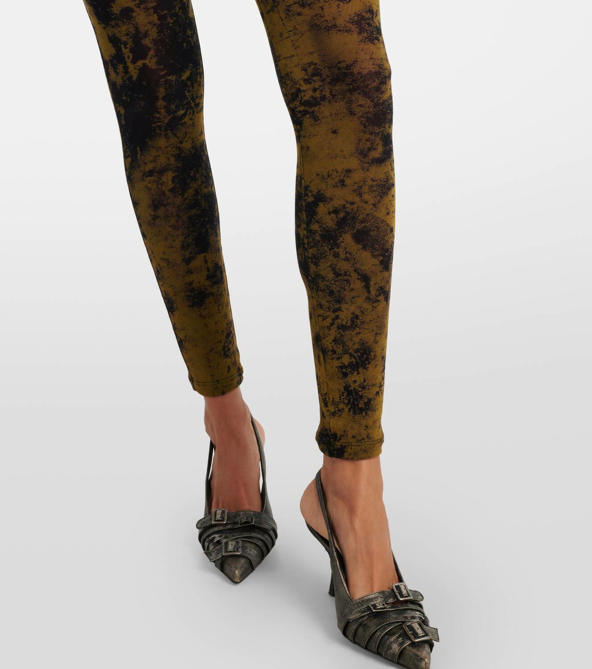 Jean Paul Gaultier Médallion printed mesh catsuit
