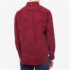 Gitman Vintage Men's Button Down Heavy Corduroy Shirt in Burgundy