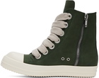 Rick Owens Green High Sneakers