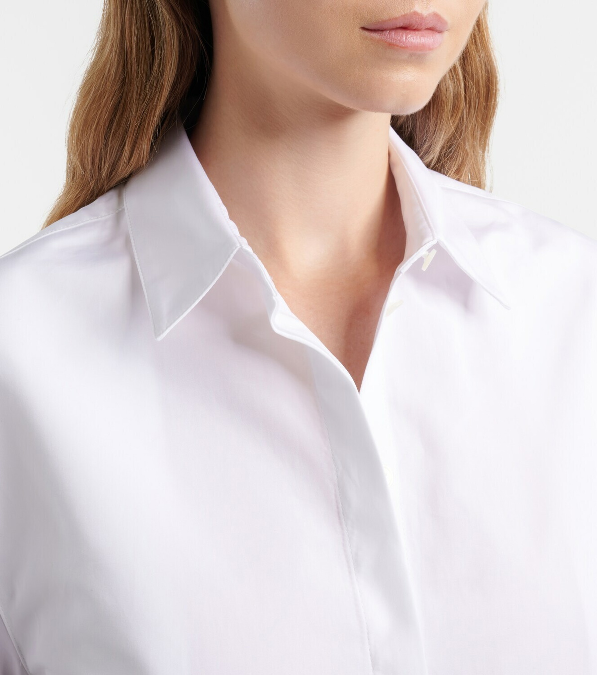 Alaïa Asymmetric cotton poplin shirt
