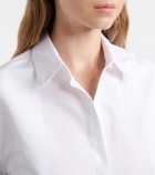 Alaïa Asymmetric cotton poplin shirt