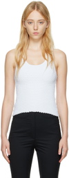 BEVZA White Fish Scales Tank Top