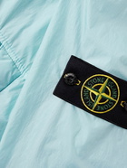 Stone Island - Garment-Dyed Padded Crinkled Reps Nylon Hooded Jacket - Blue