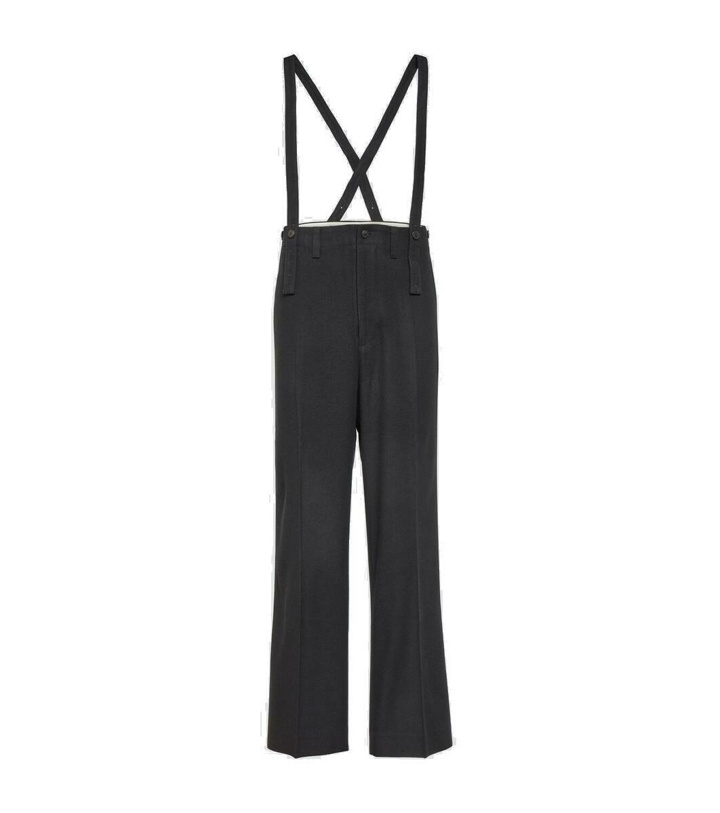 Photo: Visvim Tupper wool and linen pants with suspenders