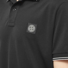 Stone Island Men's Patch Polo Shirt in Black