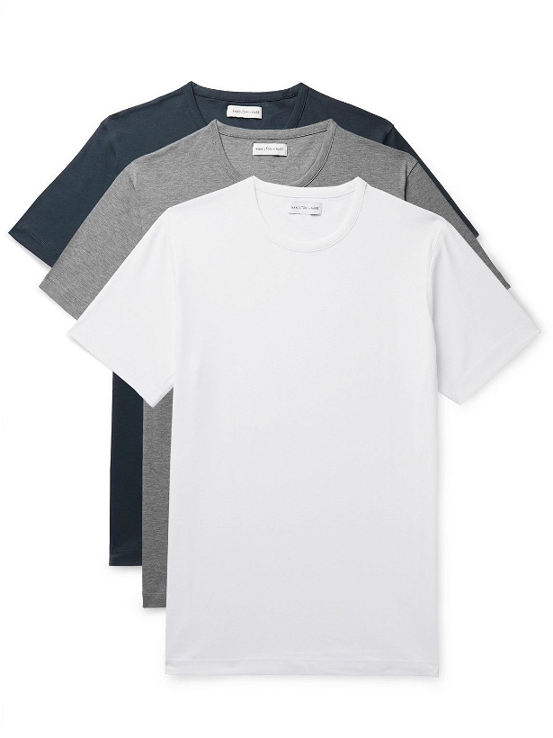 Photo: Hamilton And Hare - Three-Pack Cotton-Jersey T-Shirts - Multi