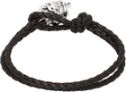 Bottega Veneta Brown Knot Leather Bracelet