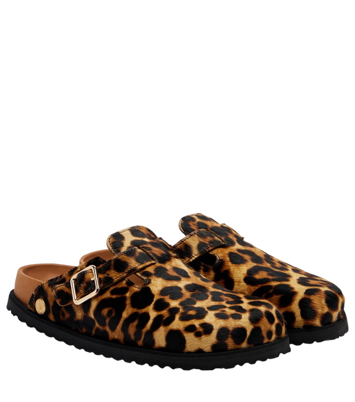 Photo: Birkenstock 1774 Boston leopard-print calf hair clogs