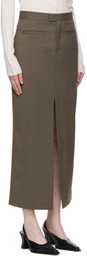 Filippa K Brown Tailored Maxi Skirt