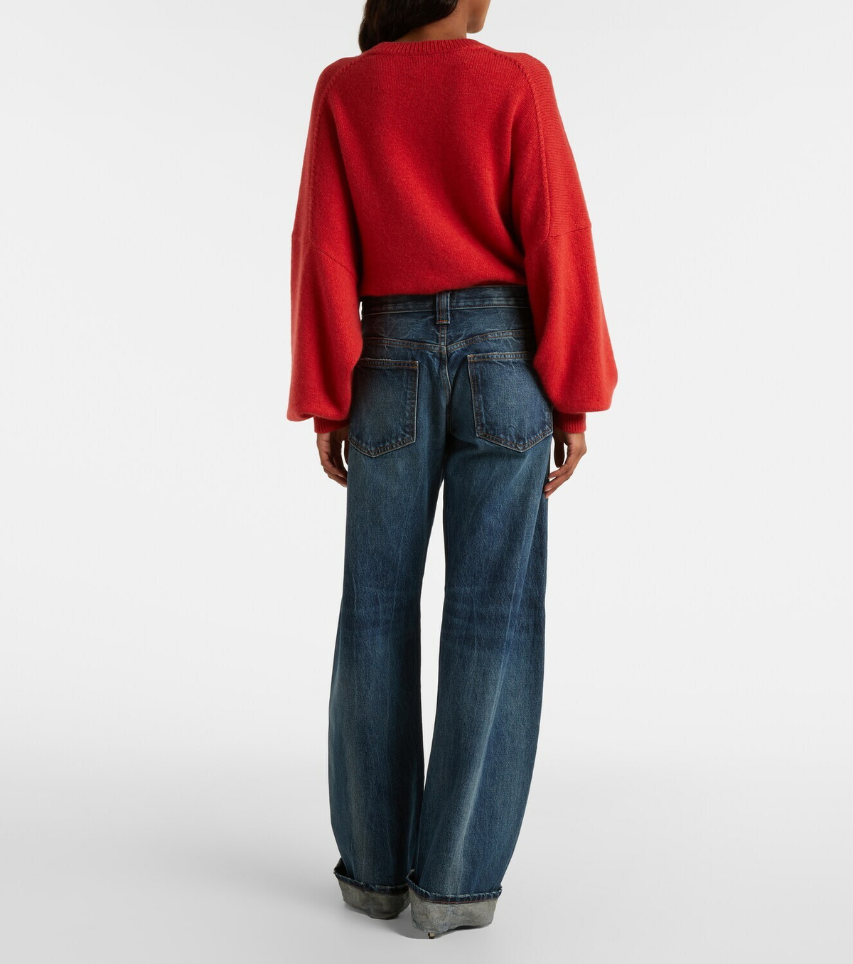 Khaite Karo mid-rise barrel-leg jeans
