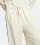 The Row Delphine silk and cotton sweatpants