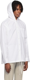 Helmut Lang White Hoodie Shirt