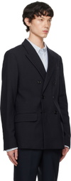 AMI Paris Navy Double-Breasted Jacket