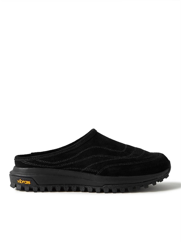 Photo: Diemme - Maggiore Embroidered Suede Slip-On Sneakers - Black