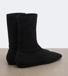 The Row Cindy suede ankle boots