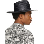 Saint Laurent Black Straw Waikiki Hat