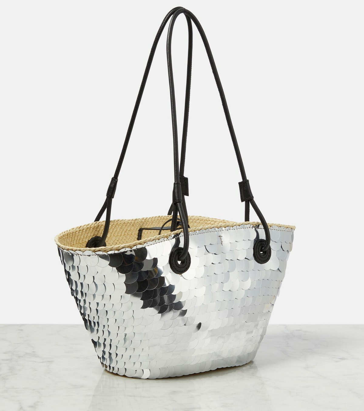 Loewe Paula's Ibiza Anagram Small sequined basket bag Loewe