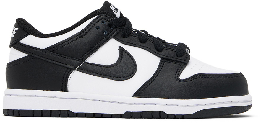 Nike Kids White & Black Dunk Low Little Kids Sneakers Nike