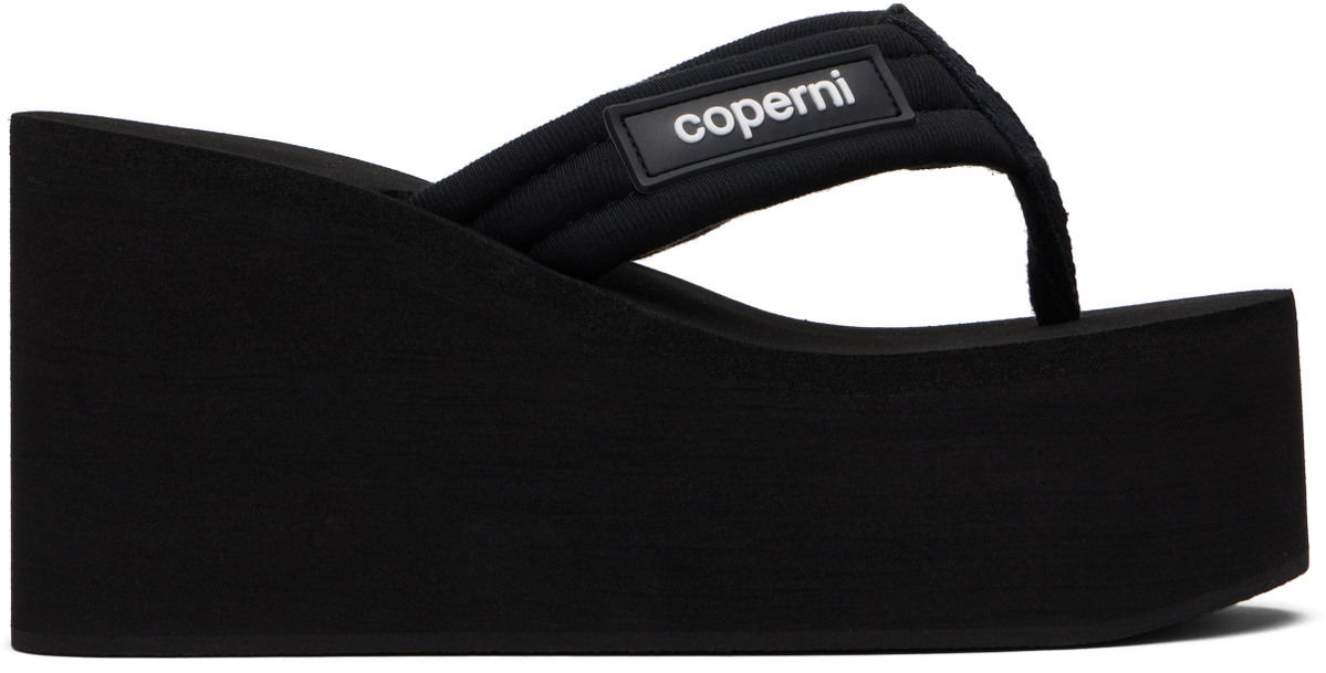 Coperni Black Wedge Heeled Sandals
