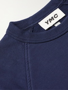 YMC - Schrank Pigment-Dyed Loopback Cotton-Jersey Sweatshirt - Blue