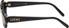 LOEWE Black Rectangular Slim Sunglasses