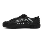 Givenchy Black Refracted Logo Tennis Sneakers