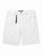 Incotex - Straight-Leg Stretch-Cotton Gabardine Shorts - White