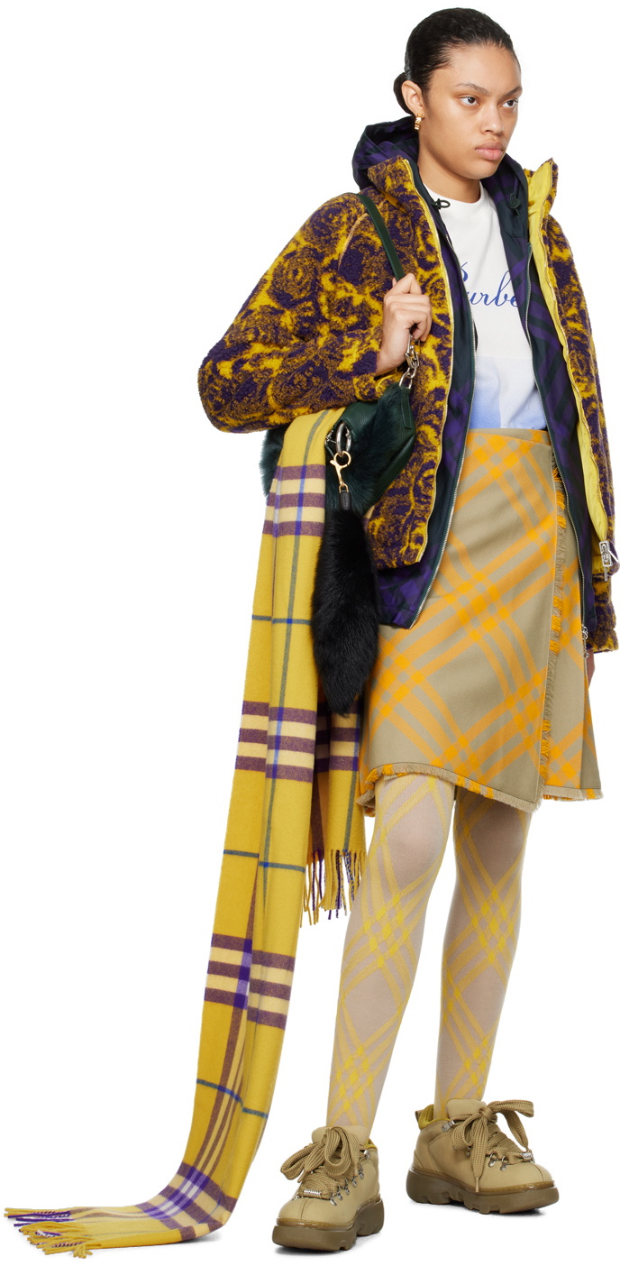 Burberry Purple & Yellow Reversible Jacket Burberry