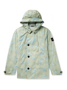 Stone Island - Logo-Appliquéd Camouflage-Print Watro-TC Hooded Jacket - Green