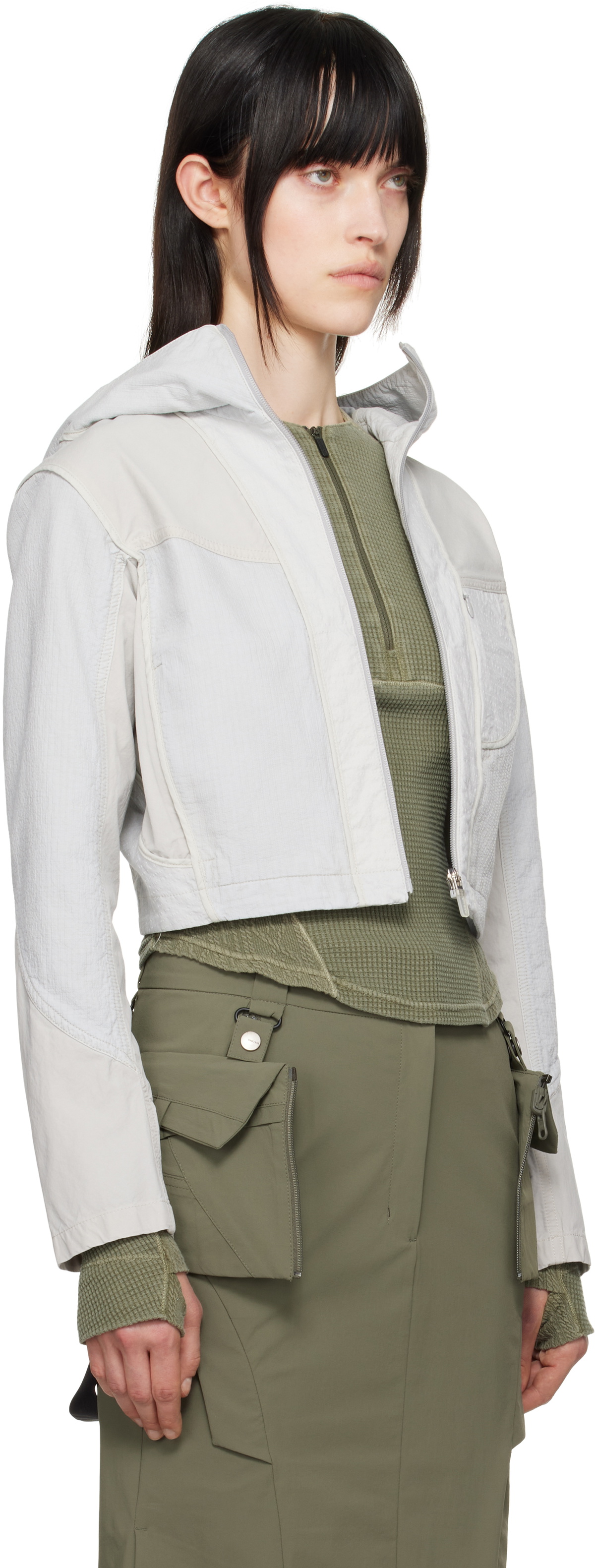 HYEIN SEO Beige Dyed Crop Jacket