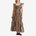 RIXO Women's Kendall Antelope Midi Dress in Antelope Spot Black