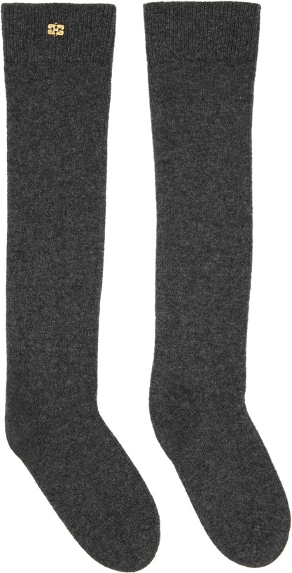 Photo: GANNI Gray Wool Mix High Socks