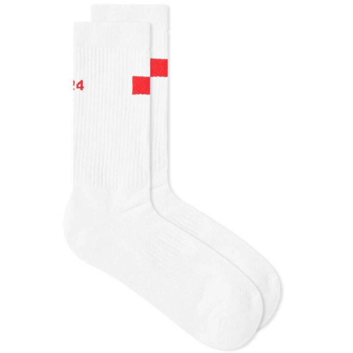 Photo: 424 Men's Logo Sports Sock in White