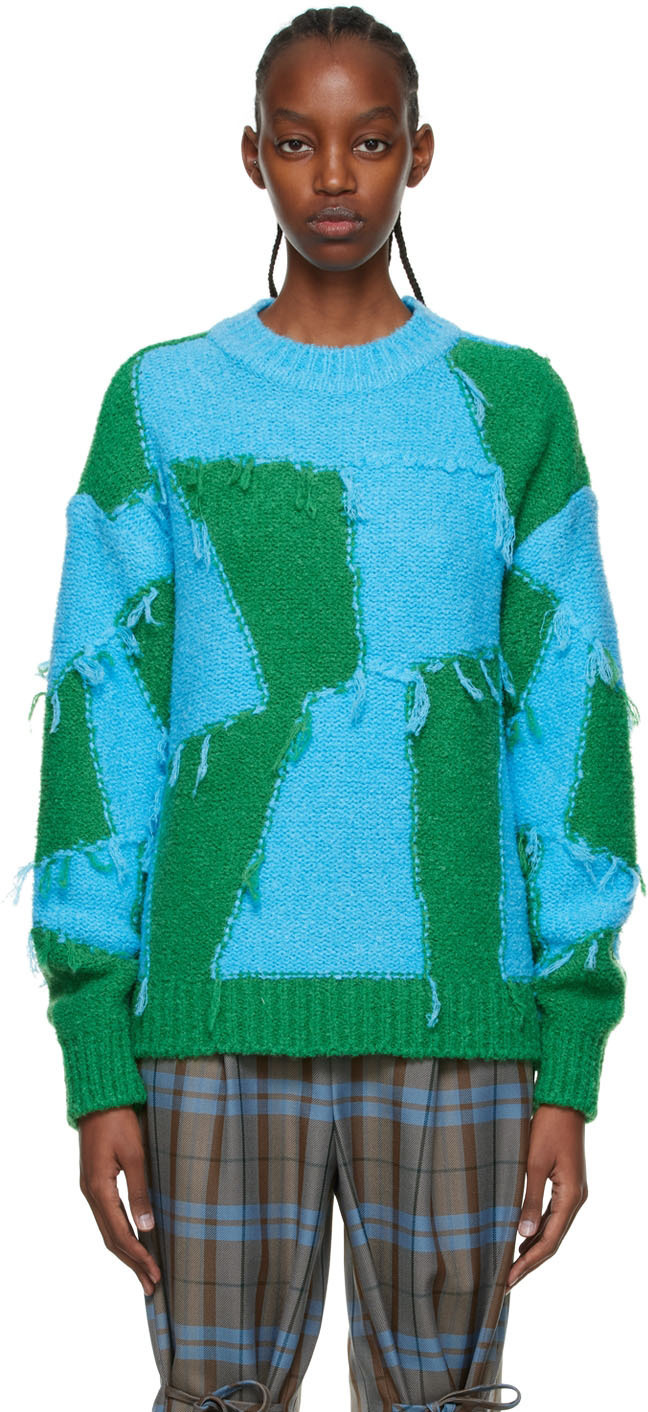 Andersson Bell Blue & Green Acrylic Sweater Andersson Bell