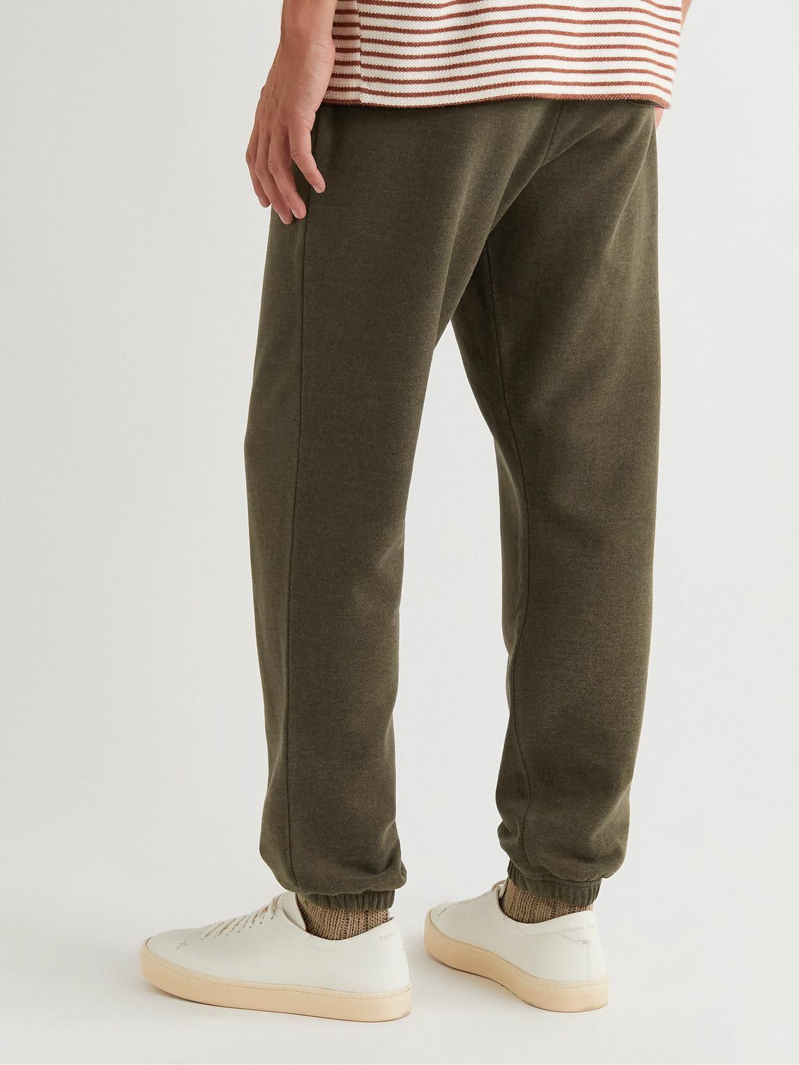 Hartford Joggy Tapered Brushed Cotton Blend Jersey Sweatpants