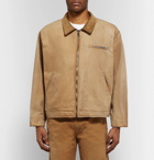 BILLY - Holly's Dad's Corduroy-Trimmed Distressed Cotton-Canvas Jacket - Men - Light brown