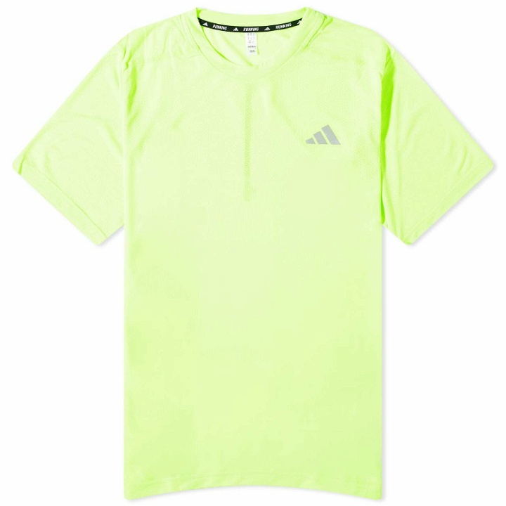 Photo: Adidas Running Men's Adidas Ultimate Knit T-Shirt in Lucid Lemon