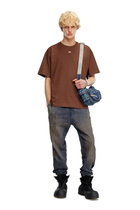 Diesel T-shirt with embroidered D patch - T-Shirts - Unisex - Brown