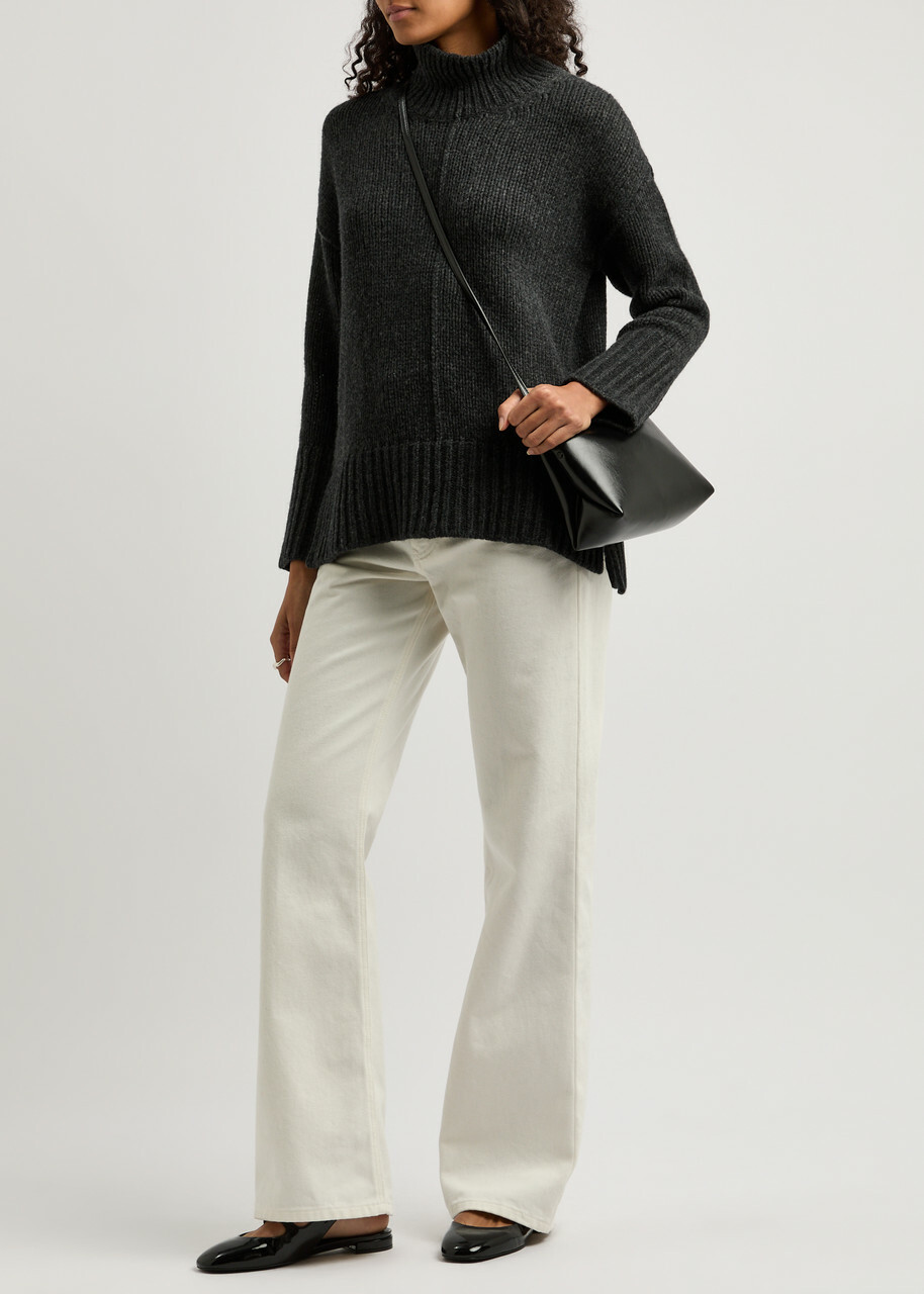 Forte_forte Turtleneck Wool Jumper Anthracite