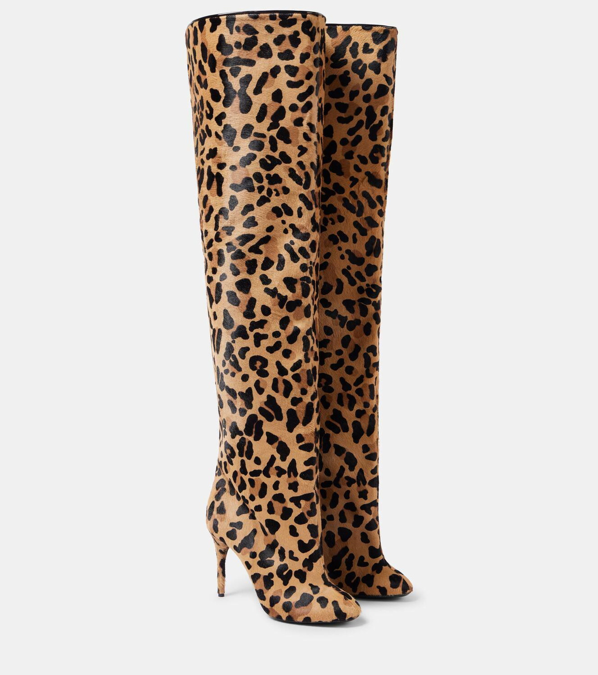 Alaïa Leopard-print calf hair over-the-knee boots