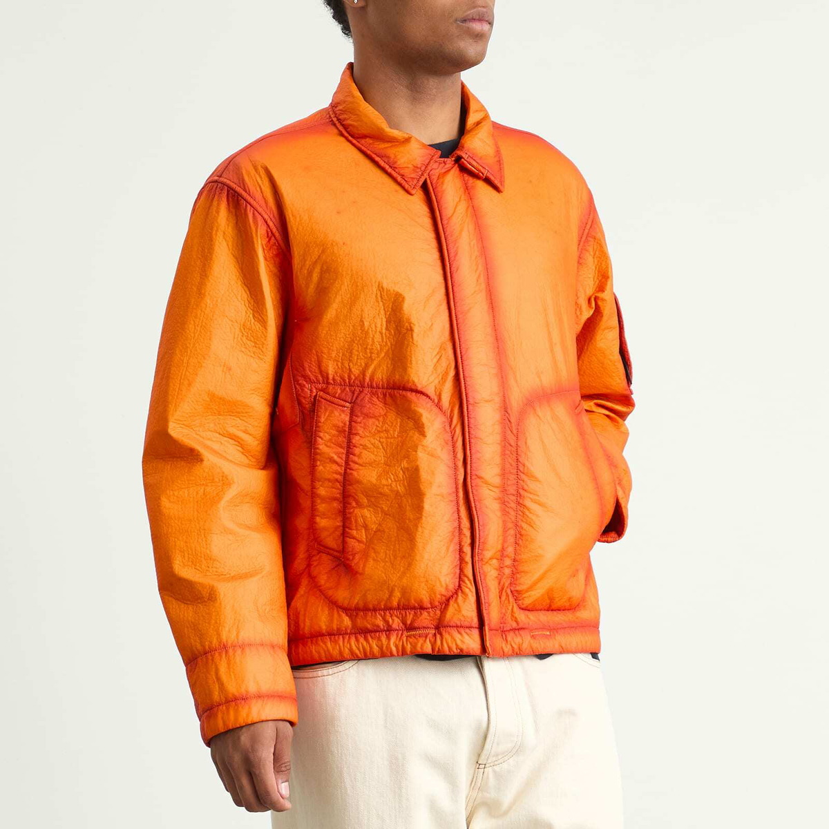 C.P. Company Men's Feltro Bi-Film Jacket in Russet Orange C.P. Company