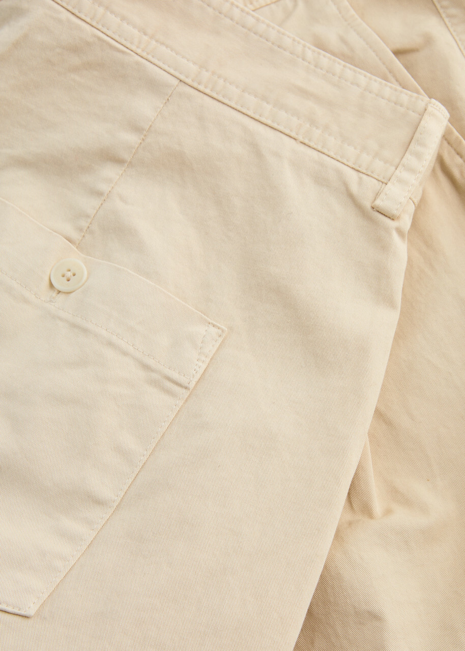 Wax London Raleigh Tapered-leg Stretch-cotton Chinos Cream
