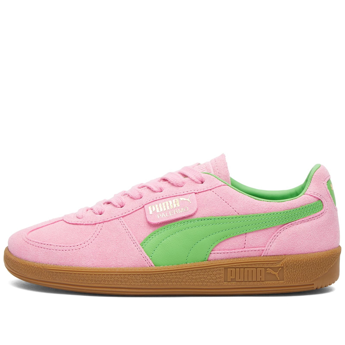 PUMA Palermo Special sneakers in pink and green