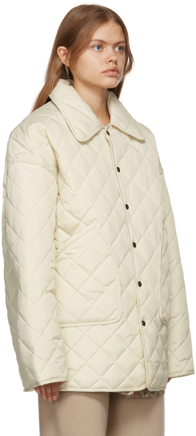 Trunk Project Off-White Collar Quilted Jacket