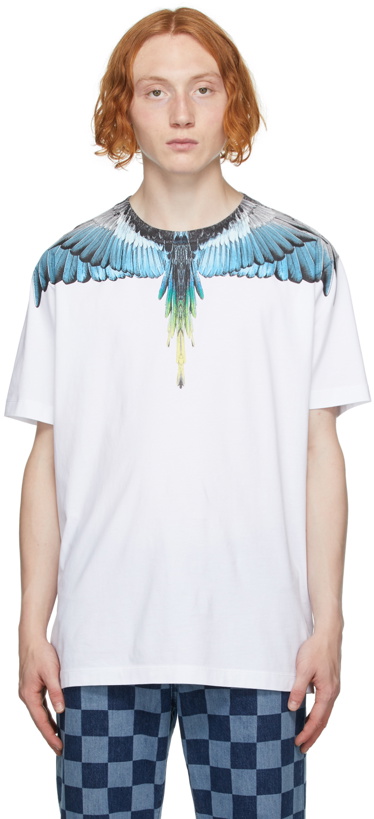 Photo: Marcelo Burlon County of Milan White & Blue Wings T-Shirt