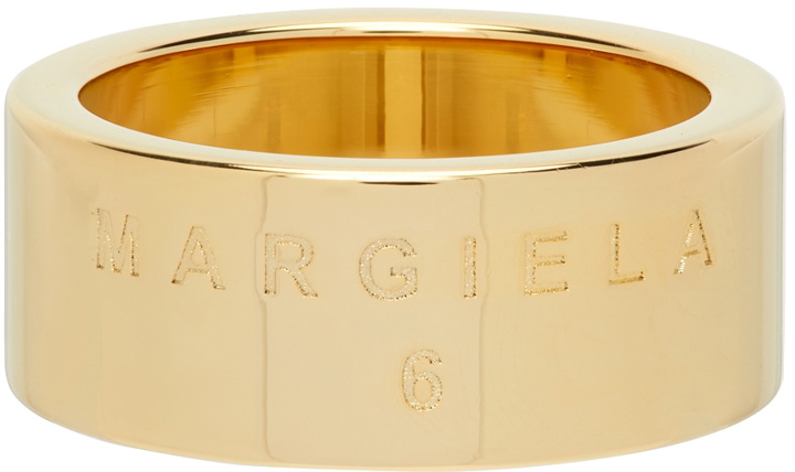 Photo: MM6 Maison Margiela Gold Logo Ring