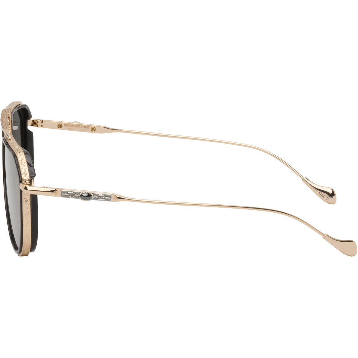 Cutler and Gross Gold The Great Frog Edition Triumph Aviator Sunglasses
