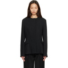 TOTEME Black Jacquard Cotton Blazer