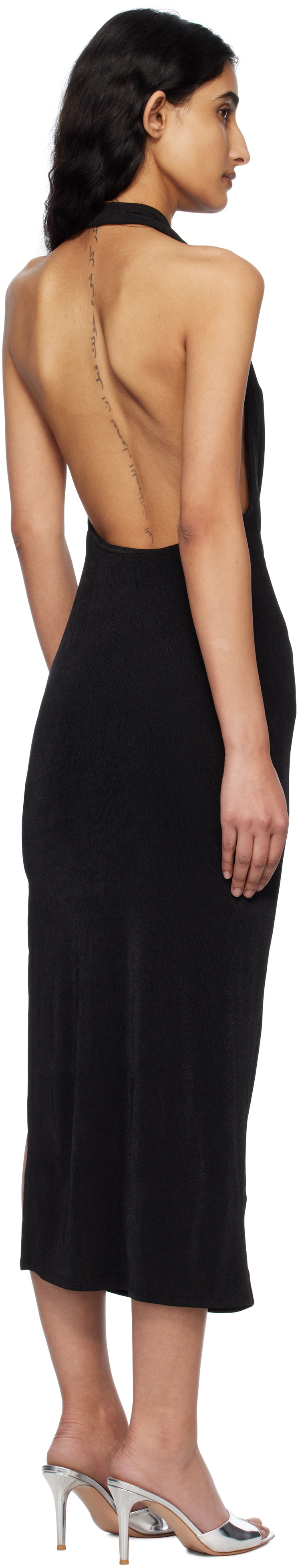 MISBHV Black Cowl Neck Maxi Dress